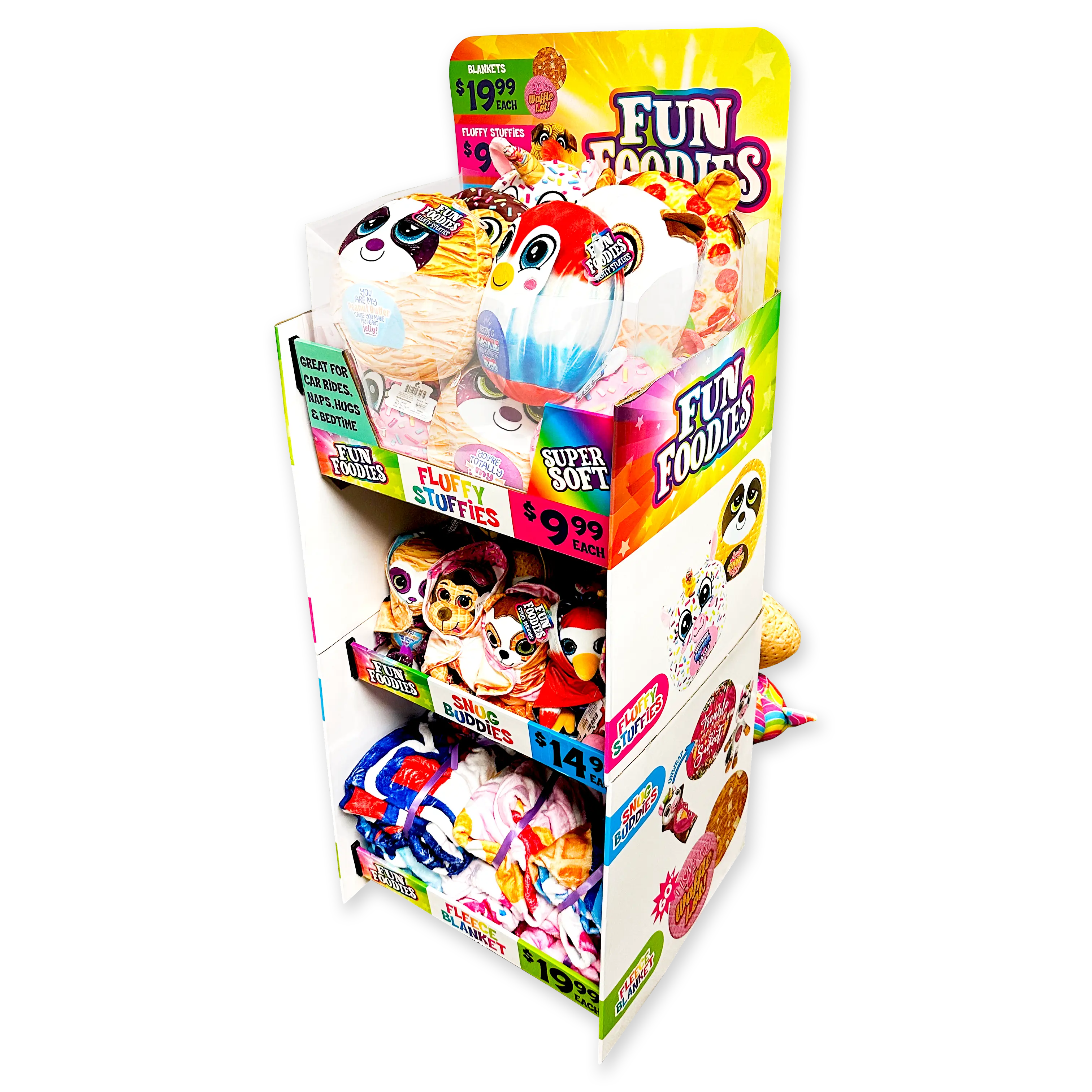 Blanket Plush Floor Display Assortment Floor Display - 36 Pieces Per Retail Ready Display 88399 KIPP BROTHERS