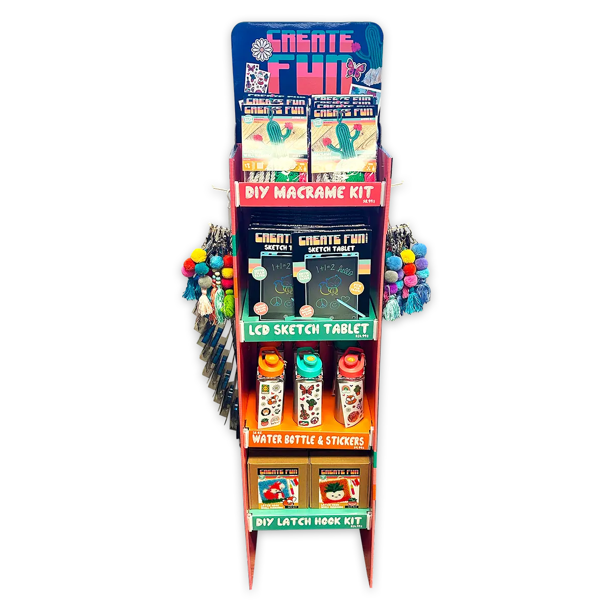 Boho Inspired Create Fun Assorted Floor Display - 68 Pieces Per Retail Ready Display 88483 KIPP BROTHERS