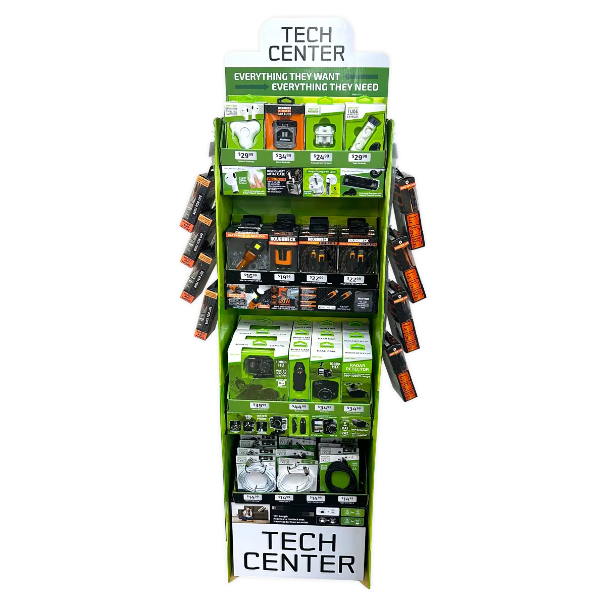 Tech Gift Floor Display Assortment Floor Display - 62 Pieces Per Retail Ready Display 88495 NOVELTY INC