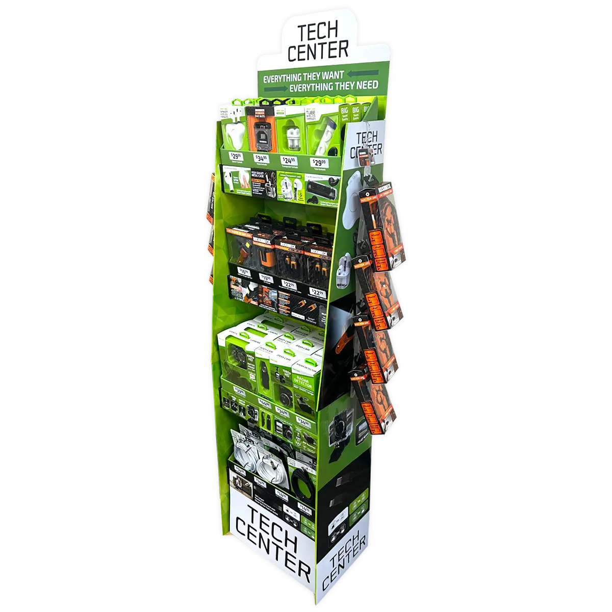 Tech Gift Floor Display Assortment Floor Display - 62 Pieces Per Retail Ready Display 88495 NOVELTY INC