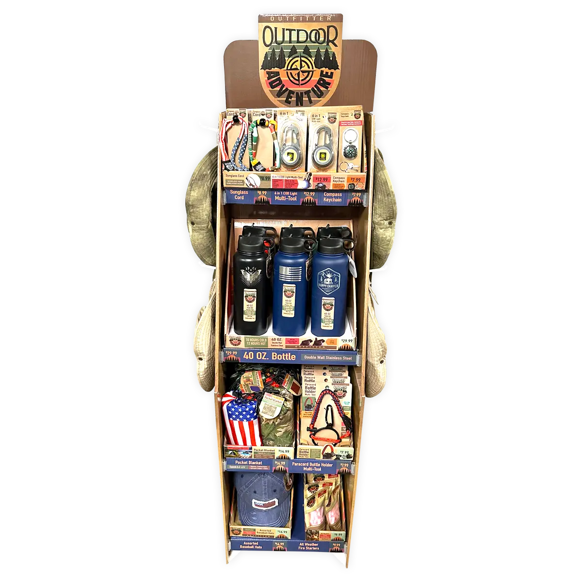 Outdoor Adventures Assortment Floor Display 56 Pieces Per Retail Ready Display 88531 NOVELTY INC