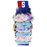 USA Bucket and Boonie Patriotic Hat Assortment Floor Display - 18 Pieces Per Retail Ready Display 88536 NOVELTY INC