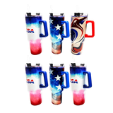 40 oz Stainless-Steel Insulated Patriotic Printed Cups - 6 Pieces Per Retail Ready Display 41686 ROUGHNECK