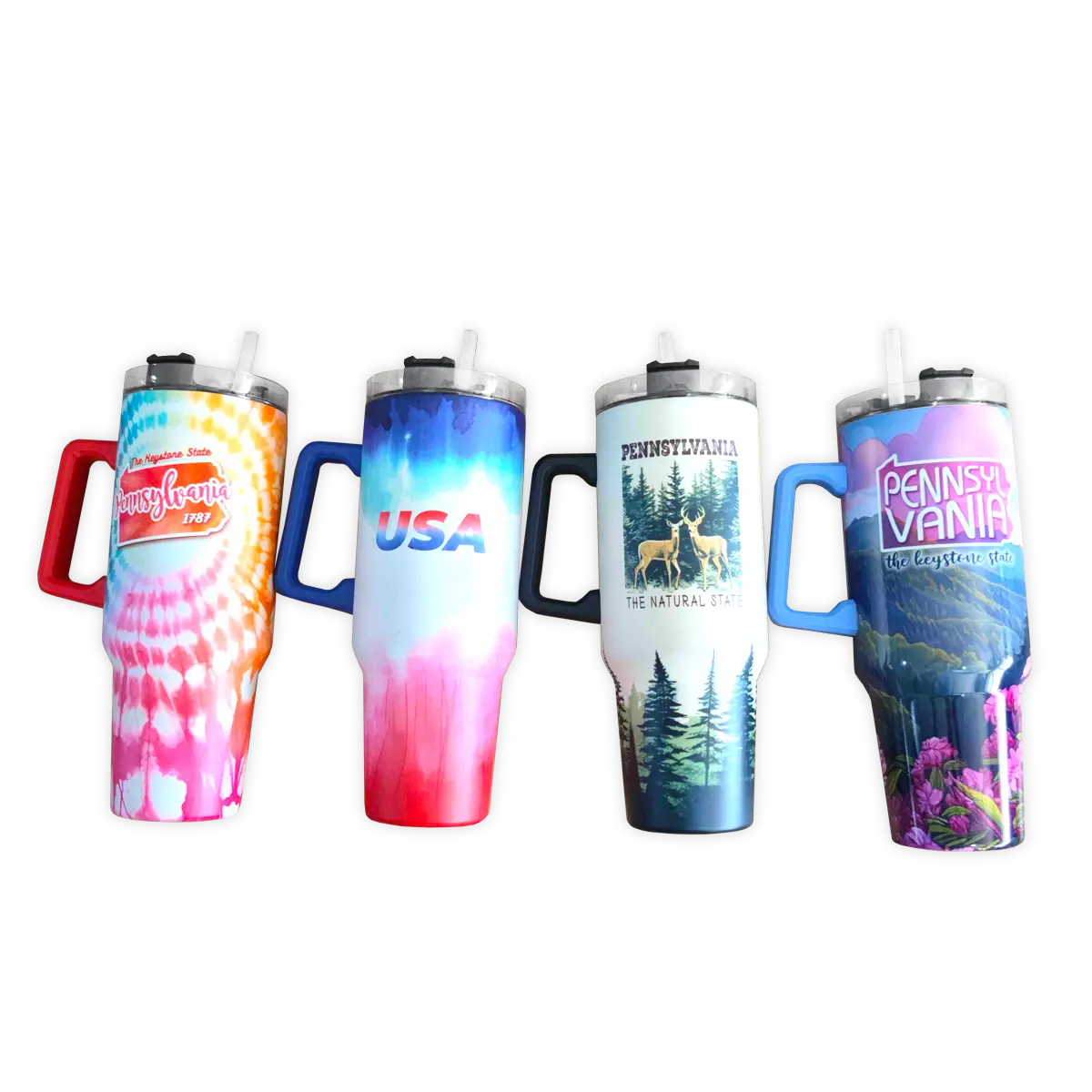 40 oz Stainless-Steel Insulated Printed Cup Pennsylvania Floor Display - 12 Pieces Per Retail Ready Display 88559 ROUGHNECK