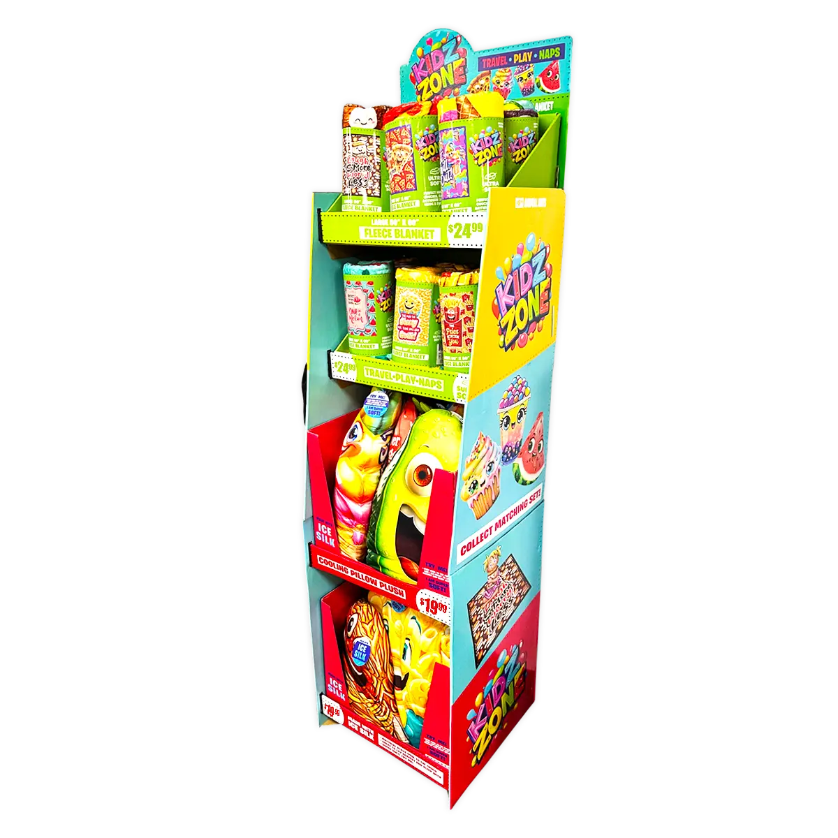 Kids Zone Plush Assortment Floor Display - 30 Pieces Per Retail Ready Display 88566 KIPP BROTHERS