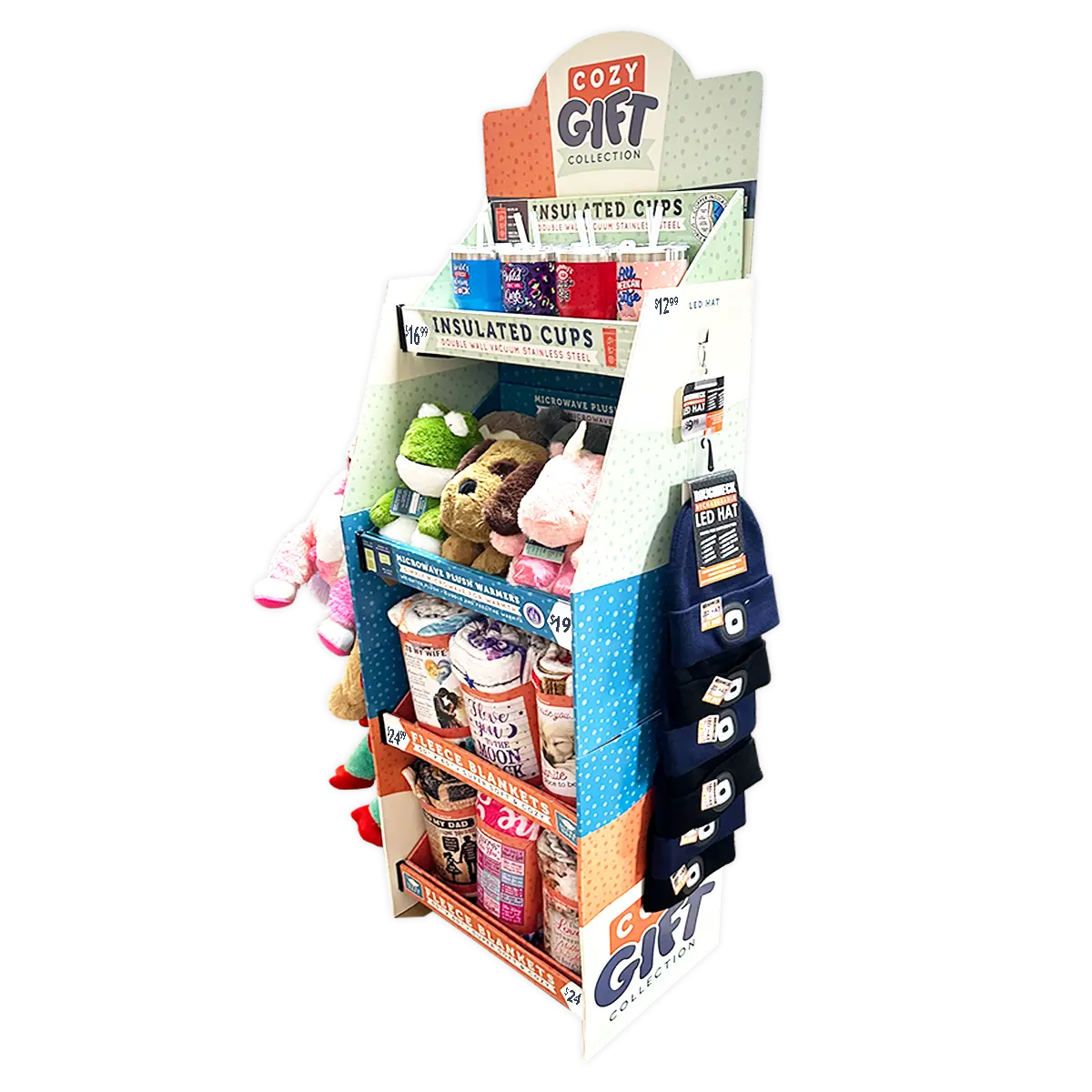 Hug 'N Sip Cup Plush Assortment Floor Display - 38 Pieces Per Retail Ready Display 88567 KIPP BROTHERS