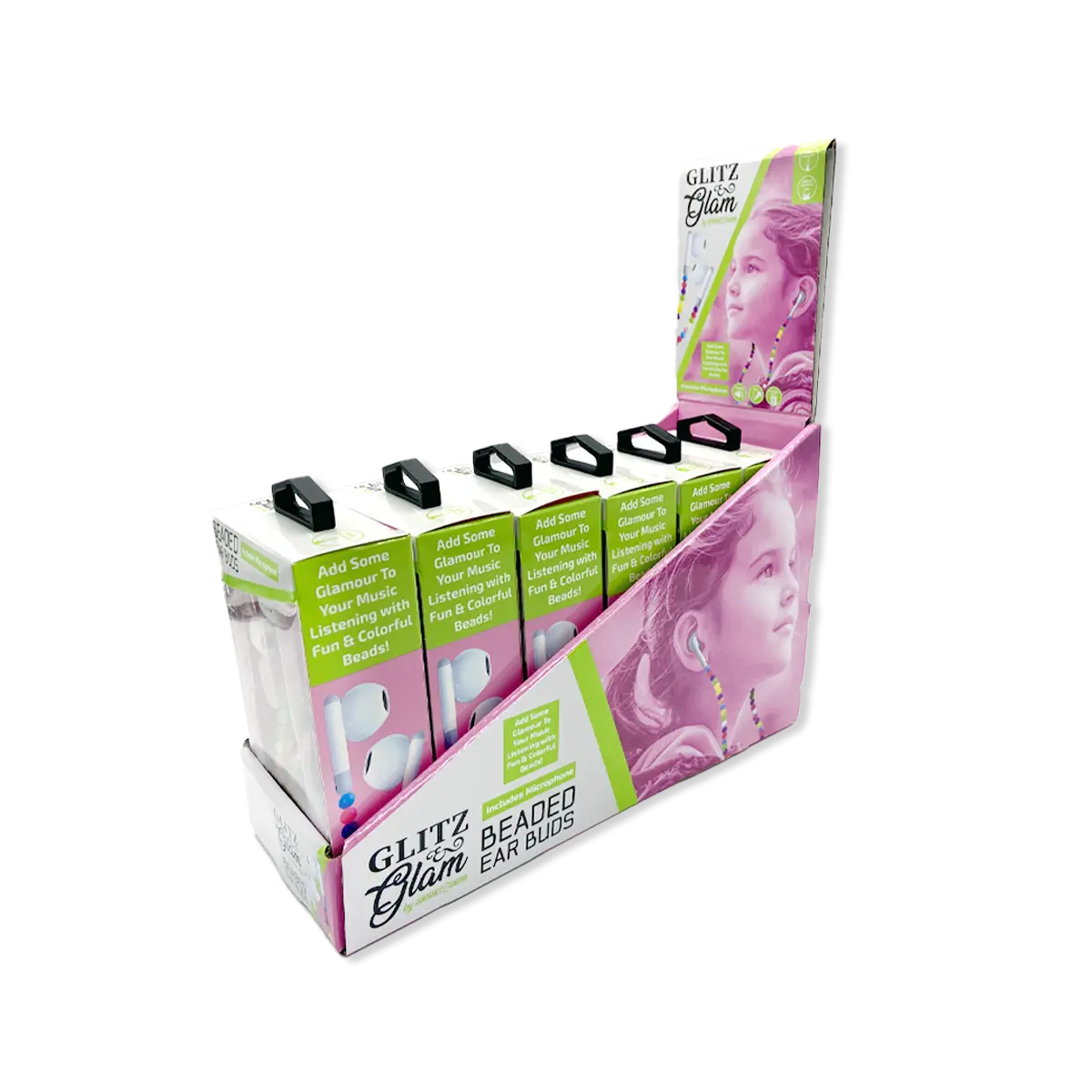 Beaded Earbuds Assortment USB-C / Aux - 6 Pieces Per Retail Ready Display 88569 GADGET GEAR