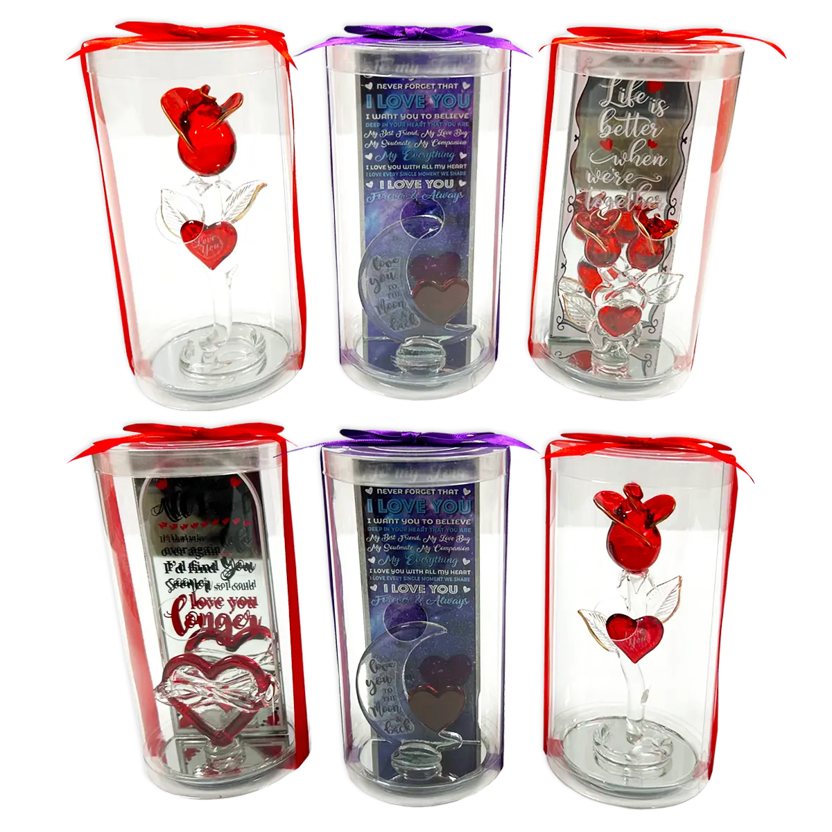 Valentine's Day Glass and Gift Assortment Floor Display - 57 Pieces Per Retail Ready Display 88573 KIPP BROTHERS