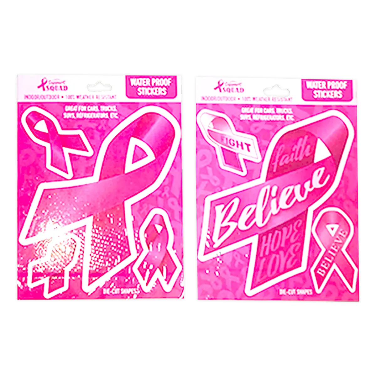 Breast Cancer Awareness Pink Support Squad Assortment Floor Display - 64 Pieces Per Retail Ready Display 88590 NOVELTY INC