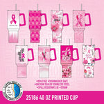 Breast Cancer Awareness Pink Support Squad Assortment Floor Display - 64 Pieces Per Retail Ready Display 88590 NOVELTY INC