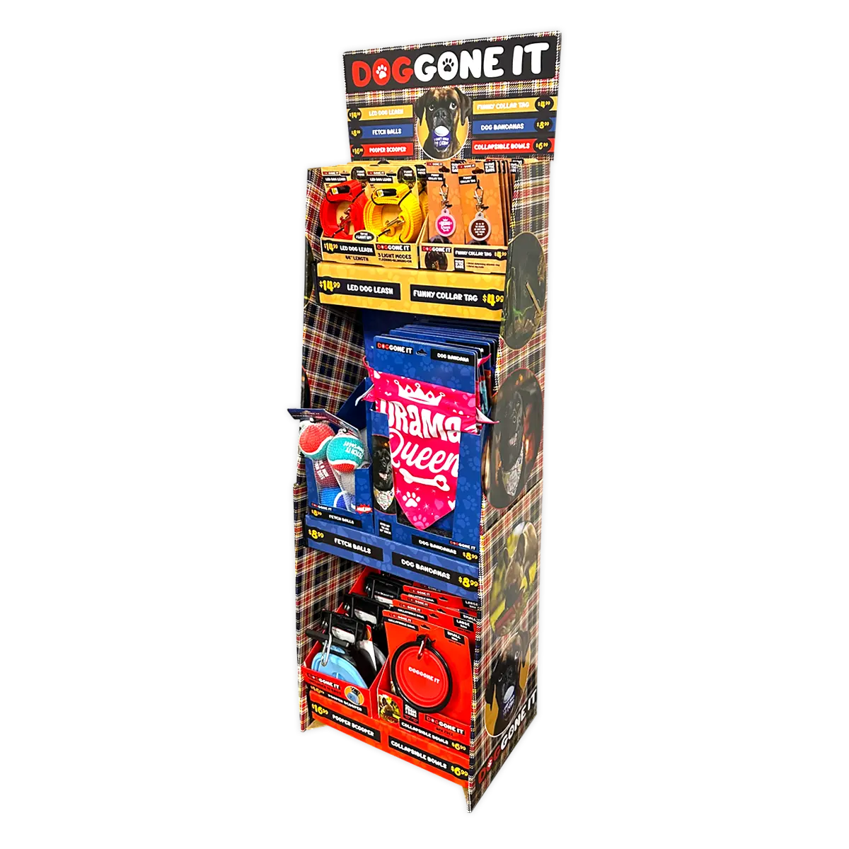 DogGone It Assorted Pet Supplies Floor Display - 42 Pieces Per Retail Ready Display 88600 NOVELTY INC