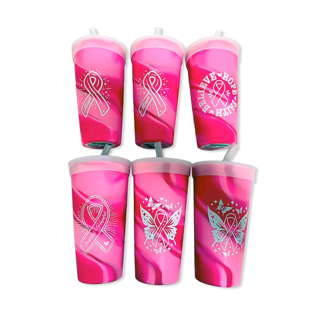 Breast Cancer Awareness Pink Support Squad Assortment Floor Display - 68 Pieces Per Retail Ready Display 88607 NOVELTY INC