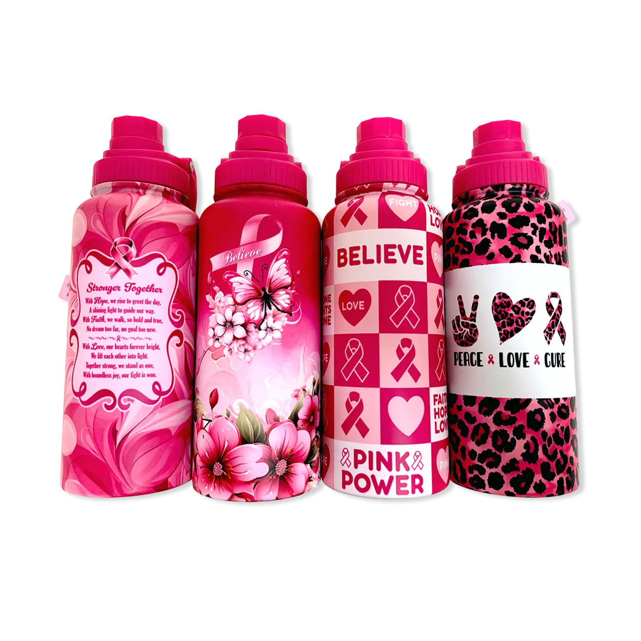 Breast Cancer Awareness Pink Support Squad Assortment Floor Display - 50 Pieces Per Retail Ready Display 88609 NOVELTY INC