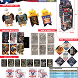 Patriotic USA 250 Floor Display - 78 Pieces Per Retail Ready Display Kit 88626