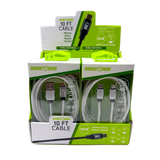 Charging Cable Assortment 10FT - 6 Pieces Per Retail Ready Display 88629