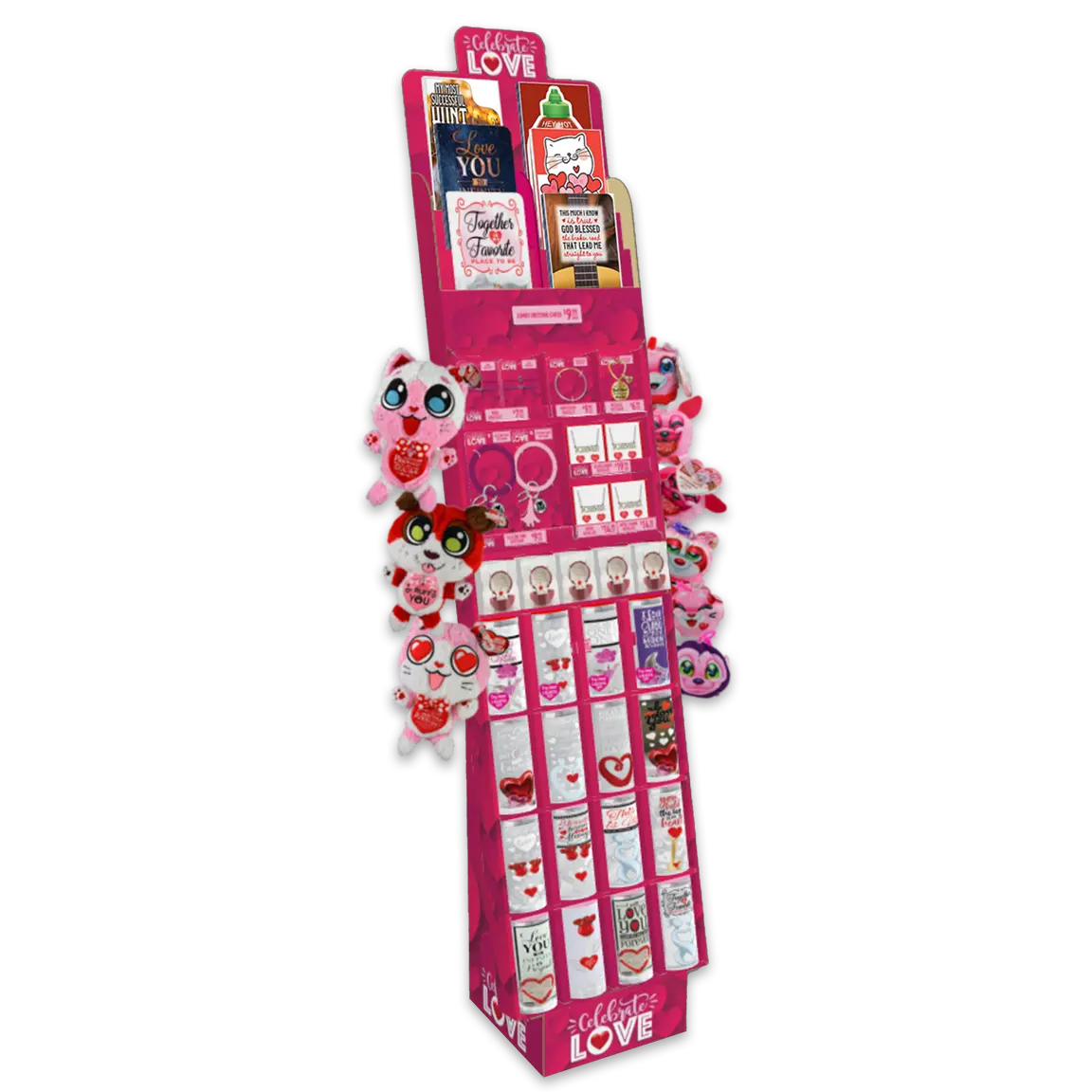 Valentine's Day Gift Assortment Floor Display - 90 Pieces Per Retail Ready Display 88428 KIPP BROTHERS