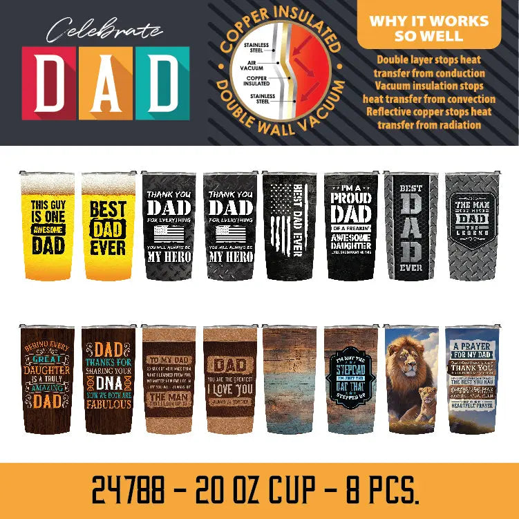 Father's Day Assorted Floor Display - 71 Pieces Per Retail Ready Display 88533 KIPP BROTHERS