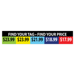 Merchandising Fixture - Sungear Retail Pricing Strip Signage ONLY 980470 SUN GEAR
