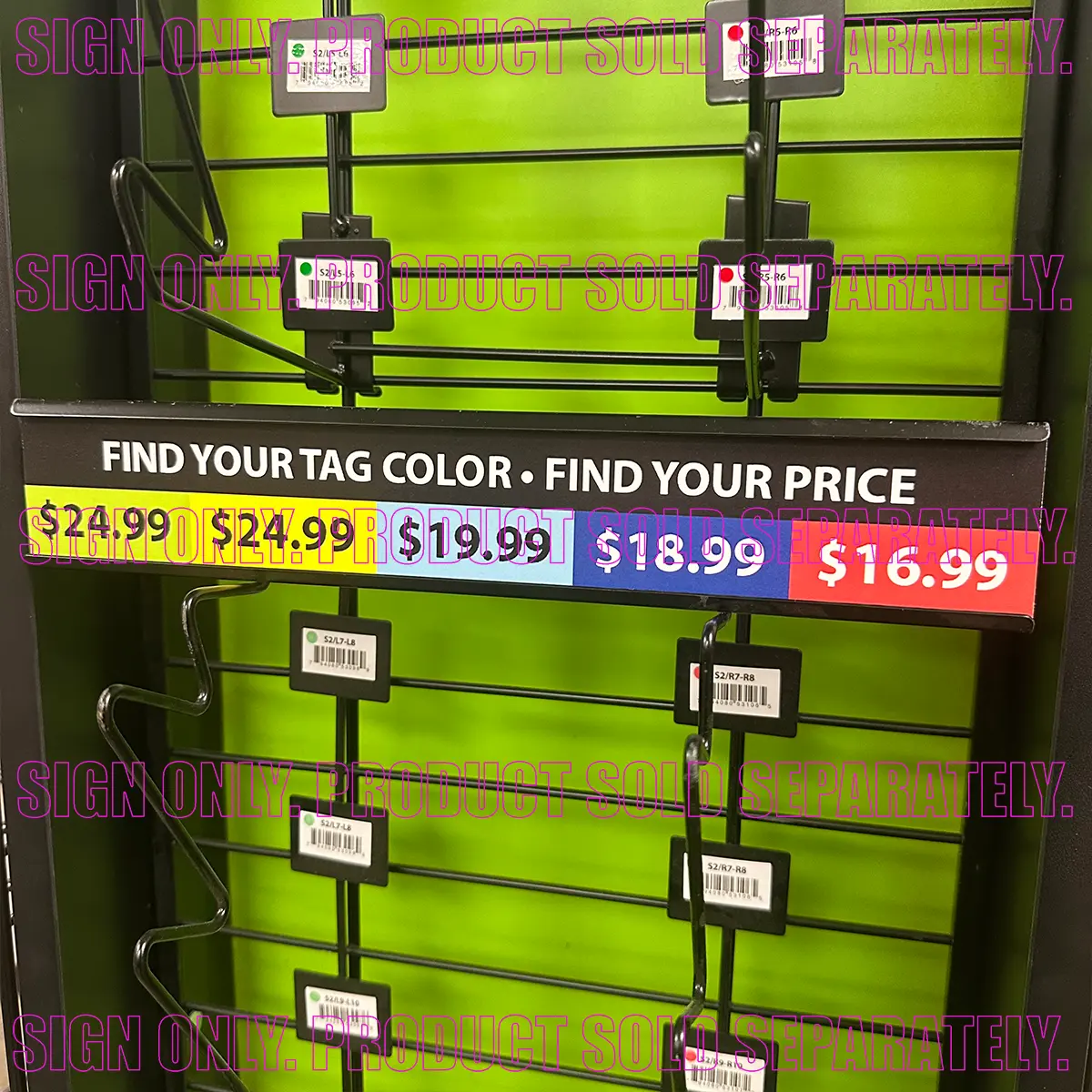 Merchandising Fixture  - Sungear SBT Retail Pricing Strip 980480 SUN GEAR