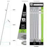 10FT Braided Sync and Charge Cable Assortment Floor Display - 24 Pieces Per Retail Ready Display 88585 GADGET GEAR