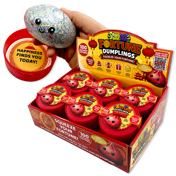 Fun Doh SquishZilla Fortune Cookie Dumpling Toy - 12 Pieces Per Retail Ready Display 26857
