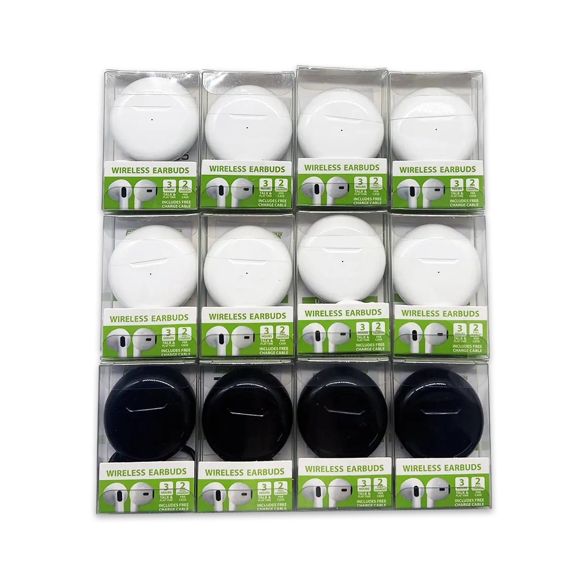 Wireless Earbuds With Round Charging Case - 12 Pieces Per Pack 24688 GADGET GEAR