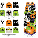 Halloween Knit Hat Beanie LED Light Assortment Floor Display - 36 Pieces Per Retail Ready Display  88463 KIPP BROTHERS