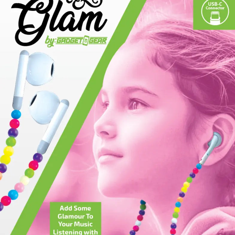 Beaded Earbuds Assortment USB-C / Aux - 6 Pieces Per Retail Ready Display 88569 GADGET GEAR