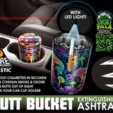 Full Print Butt Bucket Ashtray with LED Light - 6 Pieces Per Retail Ready Display 25480 SMOKEZILLA
