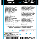 10FT Braided Sync and Charge Cable Assortment Floor Display - 24 Pieces Per Retail Ready Display 88585 GADGET GEAR