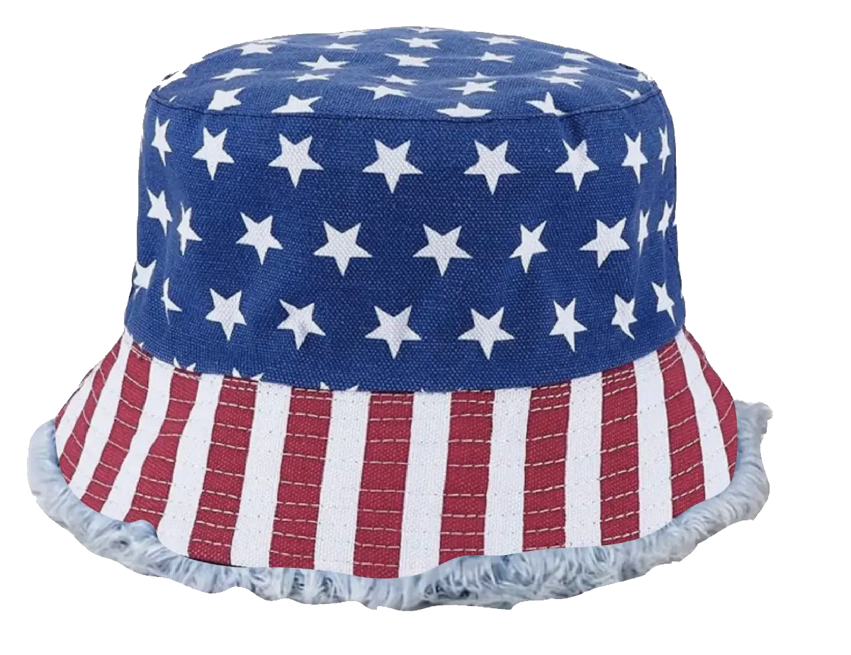 USA Bucket and Boonie Patriotic Hat Assortment Floor Display - 18 Pieces Per Retail Ready Display 88536 NOVELTY INC