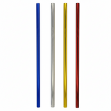 Stainless-Steel Metal Straw with Rubber Tip - 50 Pieces Per Retail Ready Display 40345
