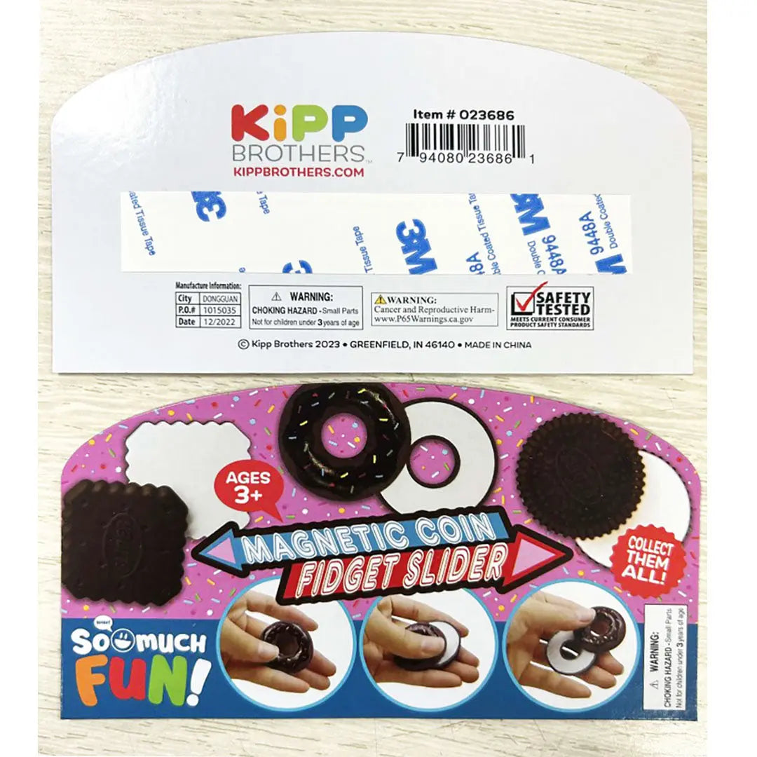 Fidget Magnetic Coin Slide Toy - 12 Pieces Per Pack 23686 KIPP BROTHERS