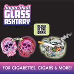 Glass Ashtray in Skull Shaped Design - 6 Pieces Per Retail Ready Wholesale Display 20120 SMOKEZILLA