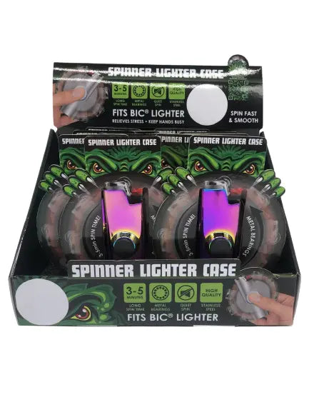 Metal Spinner Lighter Case - 12 Pieces Per Retail Ready Display 23059 SMOKEZILLA