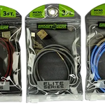 Charging Cable Elite Indestructible USB to Micro USB 3FT - 3 Pieces Per Pack 21157 GADGET GEAR