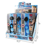 Aluminum Germ Free Key 18 Pieces Per Retail Ready Display 21890 NOVELTY INC