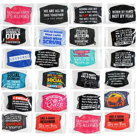 Adult Says Face Cover B 24 Pieces Per Retail Ready Display 21936 KIPP BROTHERS