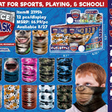 Kids Tube Face Cover 12 Pieces Per Retail Ready Display 21954 NOVELTY INC