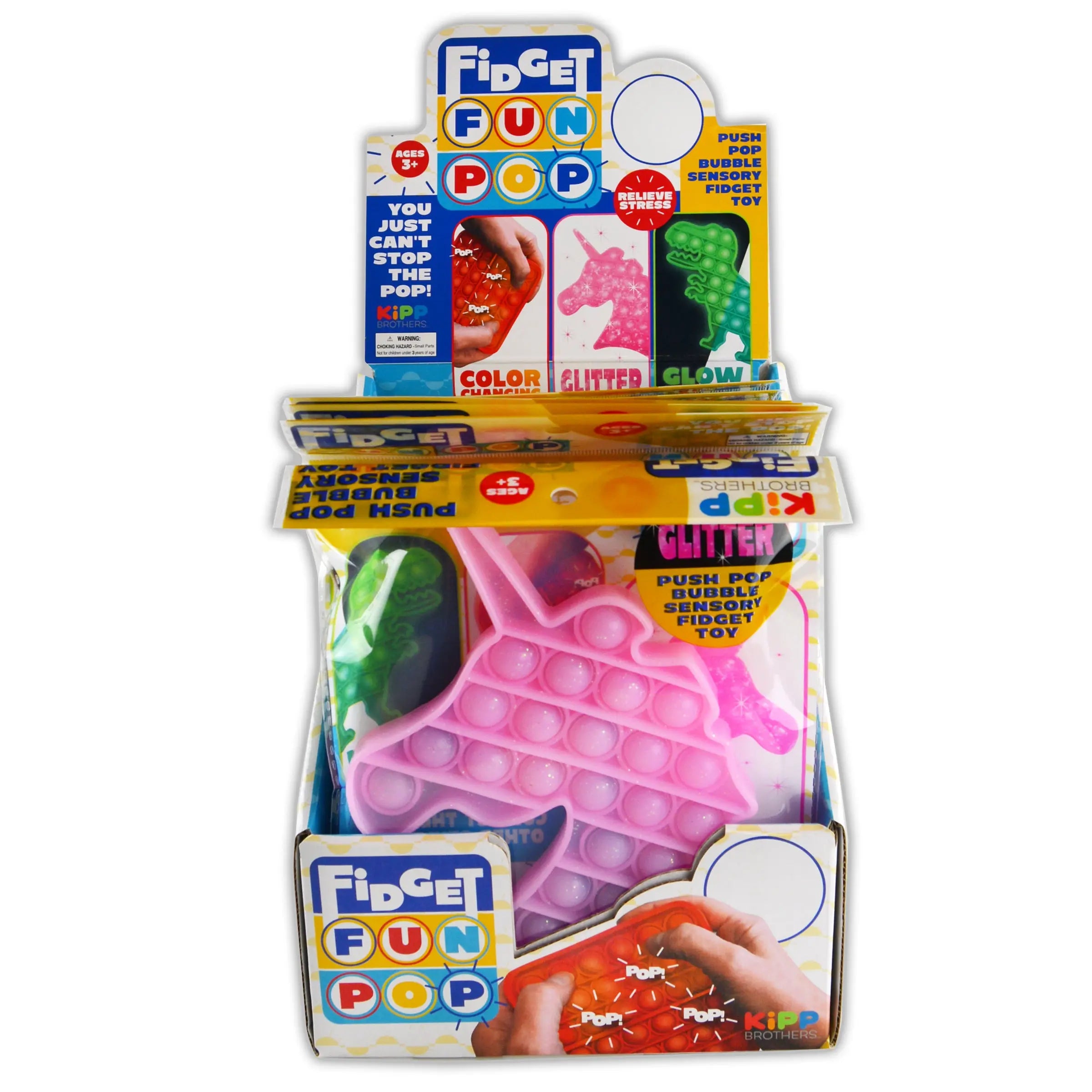 Pop Fidget Jumbo Shape Toy - 12 Pieces Per Retail Ready Display 22200 KIPP BROTHERS