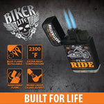 Biker Dual Torch Lighter - 15 Pieces Per Retail Ready Display 22480 SMOKEZILLA