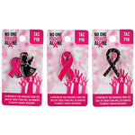 Breast Cancer Awareness Pink Tac Pin - 12 Pieces Per Retail Ready Display 22503 NOVELTY INC