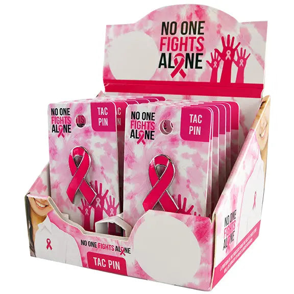 Breast Cancer Awareness Pink Tac Pin - 12 Pieces Per Retail Ready Display 22503 NOVELTY INC
