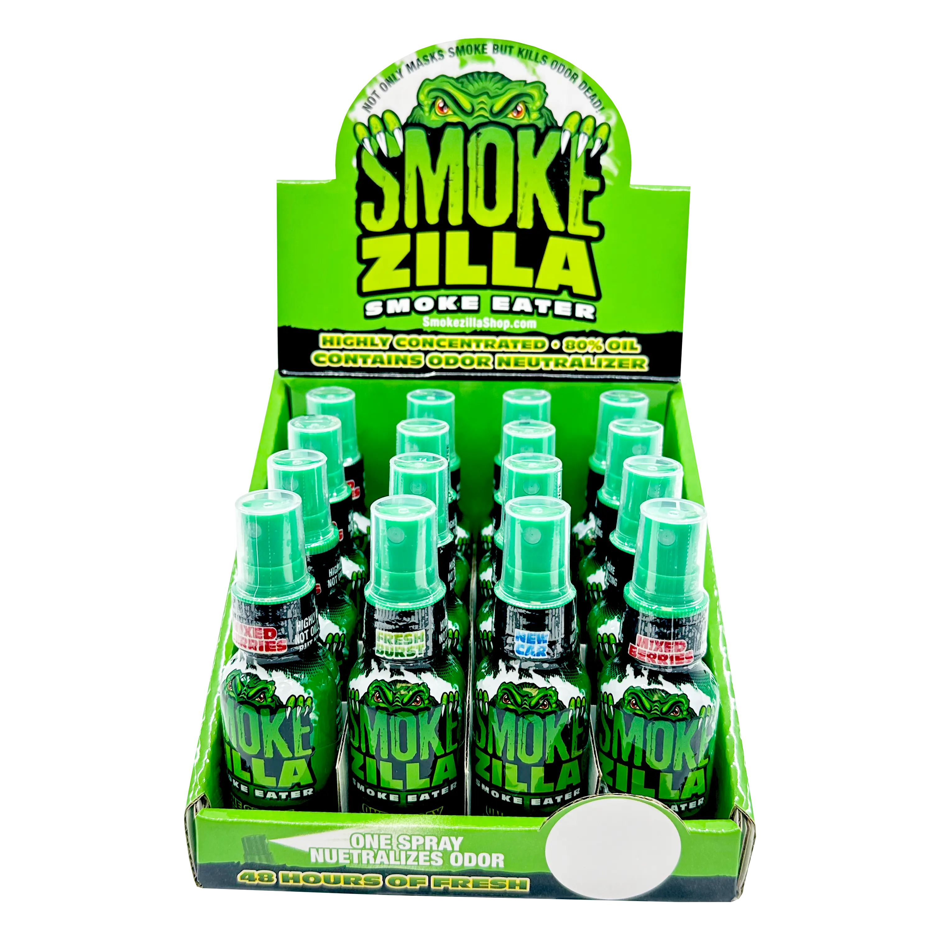 Air Freshener Smoke Eater Spray - 16 Pieces Per Retail Ready Display 22623 SMOKEZILLA
