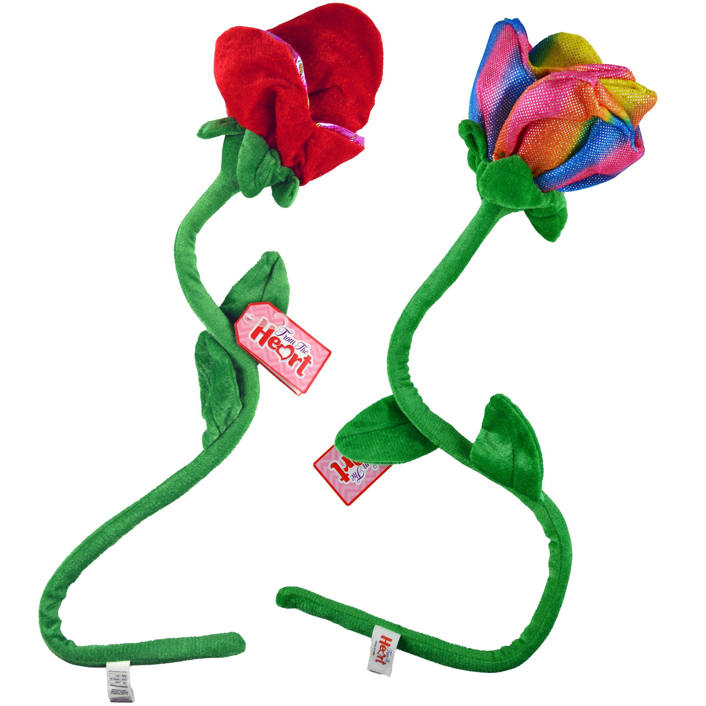 Valentine's Day Rose Plush Assortment Floor Display - 48 Pieces Per Retail Ready Display 88348 KIPP BROTHERS