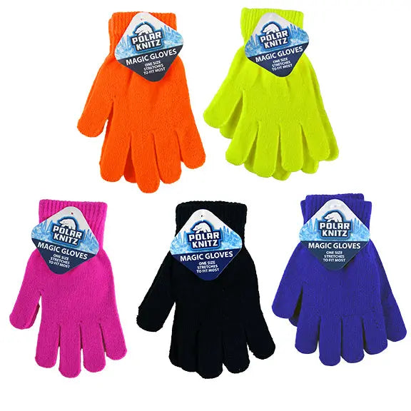 Winter Gloves One Size Fits All Assortment - 18 Pair Per Retail Ready Display 22692 POLAR GEAR