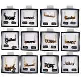 Girl Boss Word Gold Necklace- 12 Pieces Per Display 22812 KIPP BROTHERS