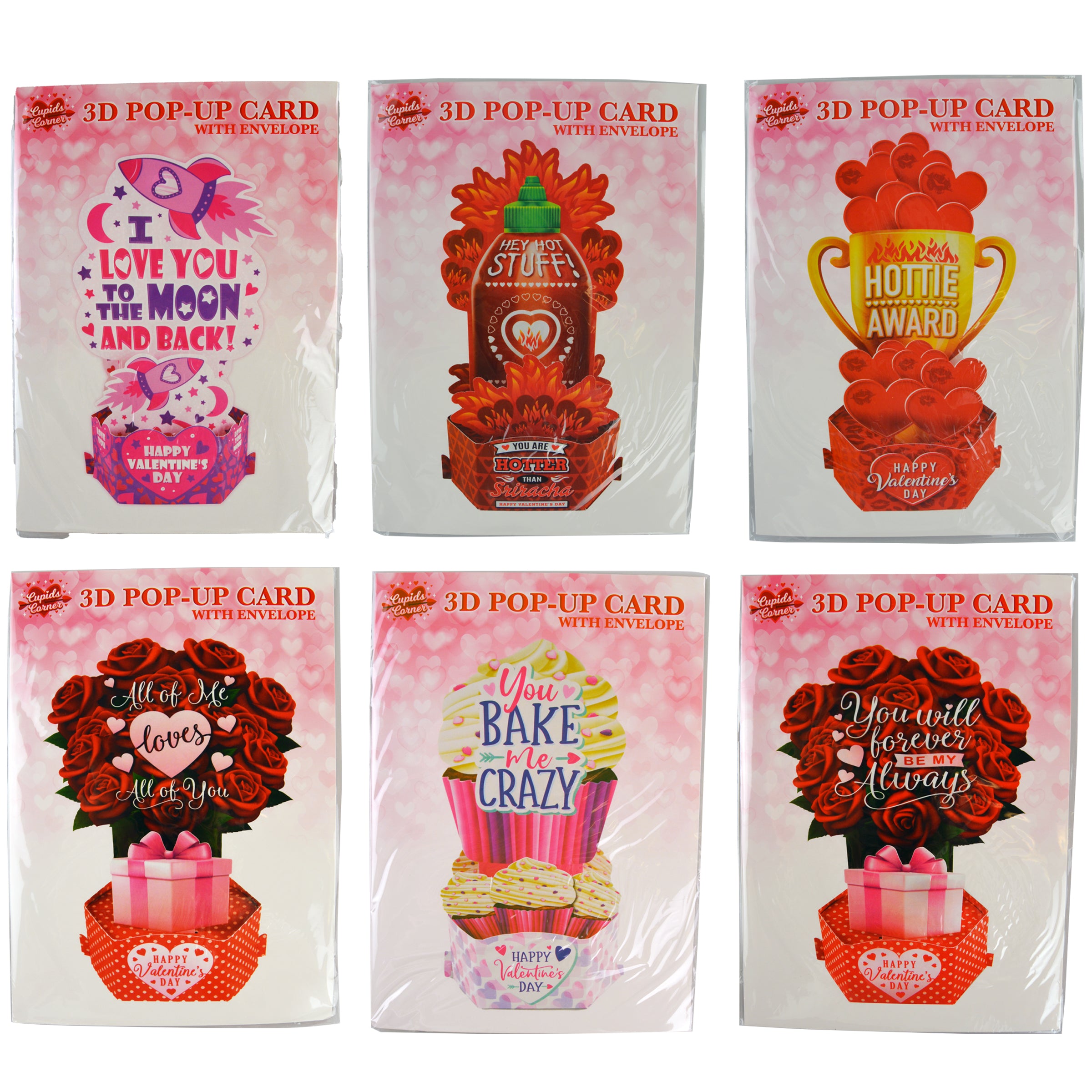 Valentine's Day Cupid's Corner Assortment Floor Display - 72 Pieces Per Retail Ready Display 88365 KIPP BROTHERS