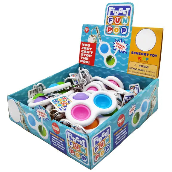 Fidget Pop Key Chain - 24 Pieces Per Retail Ready Display 23028 KIPP BROTHERS