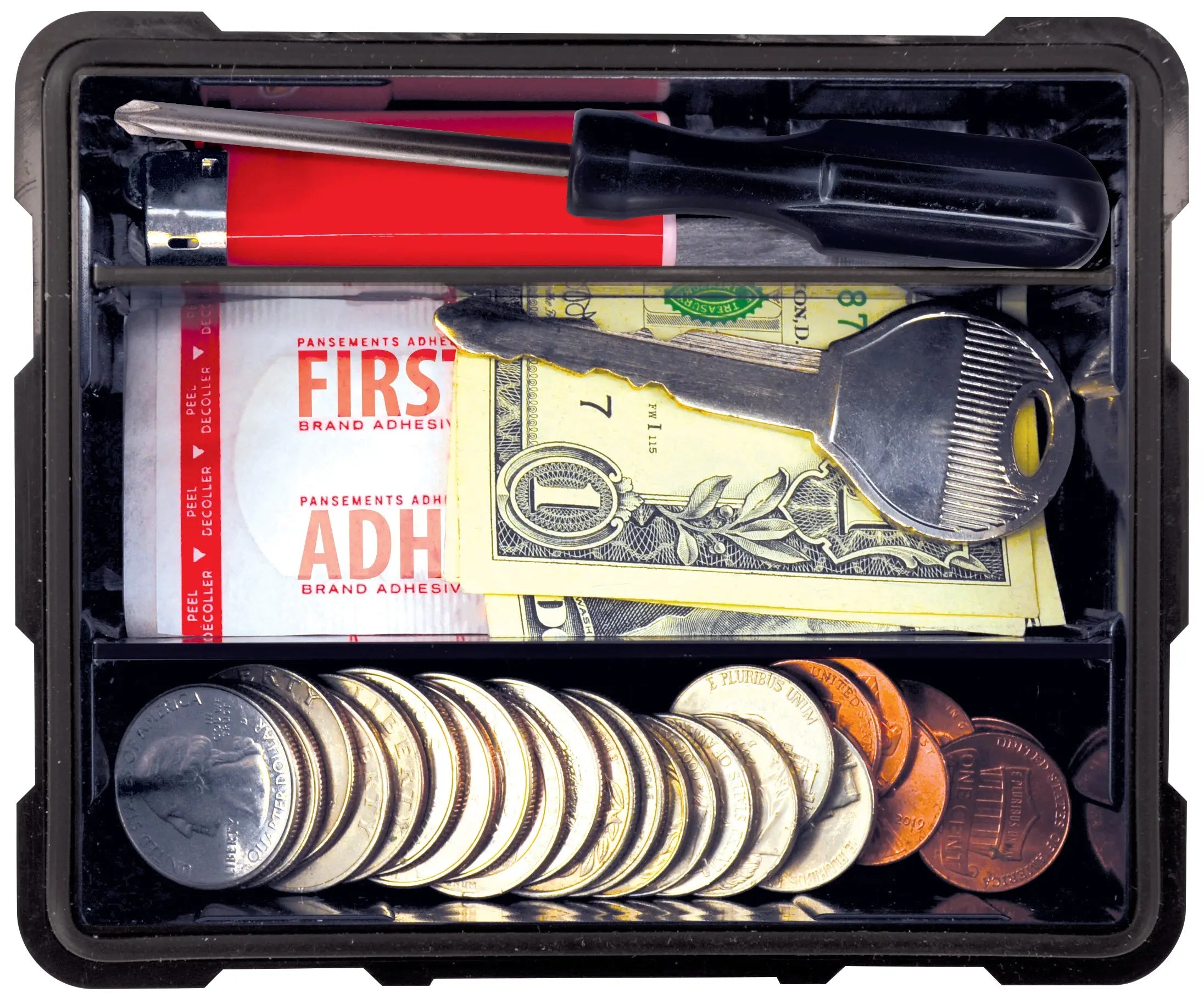 Magnetic Storage Box with Lock - 6 Pieces Per Retail Ready Display 23099 ROUGHNECK
